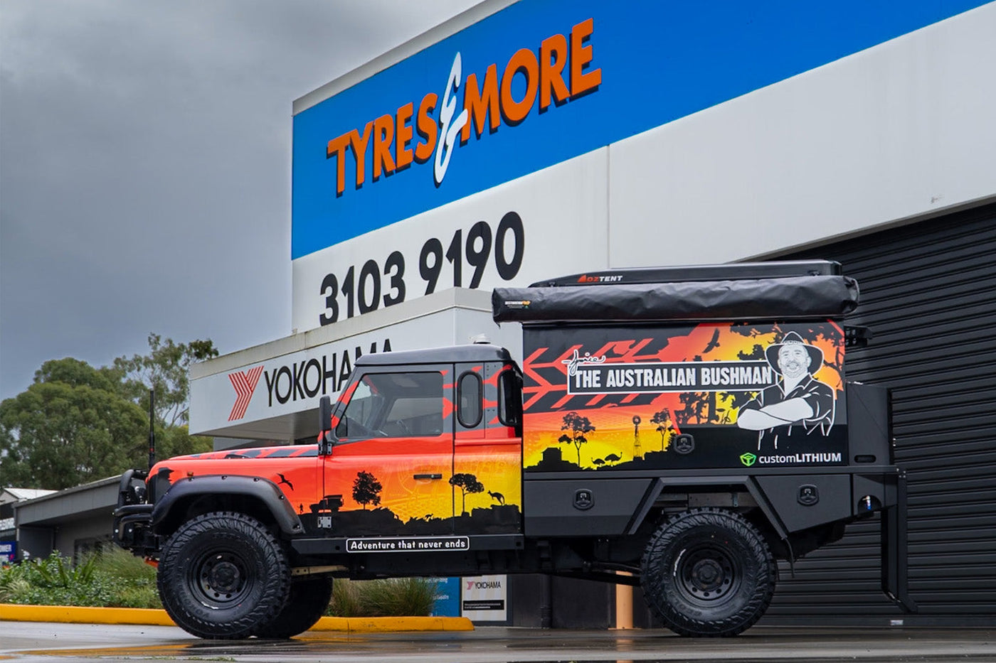 Tyres & More Sponsors The Australian Bushman Jamie Hazelden
