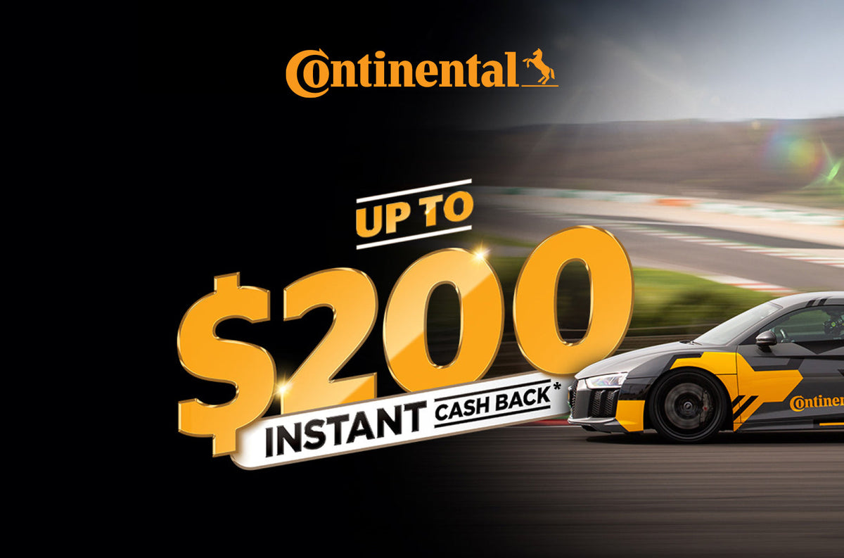 Continental Tyres up to $200 Cash Back