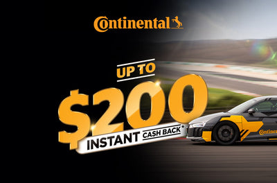 Continental Tyres up to $200 Cash Back