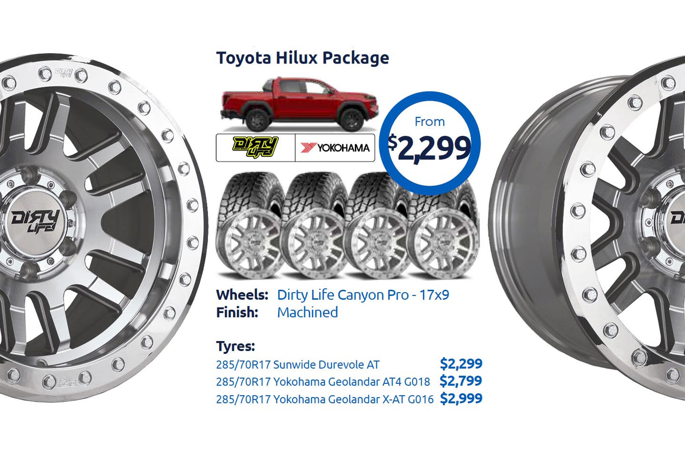 Toyota Hilux Dirty Life Canyon Pro Wheel and Tyre Package