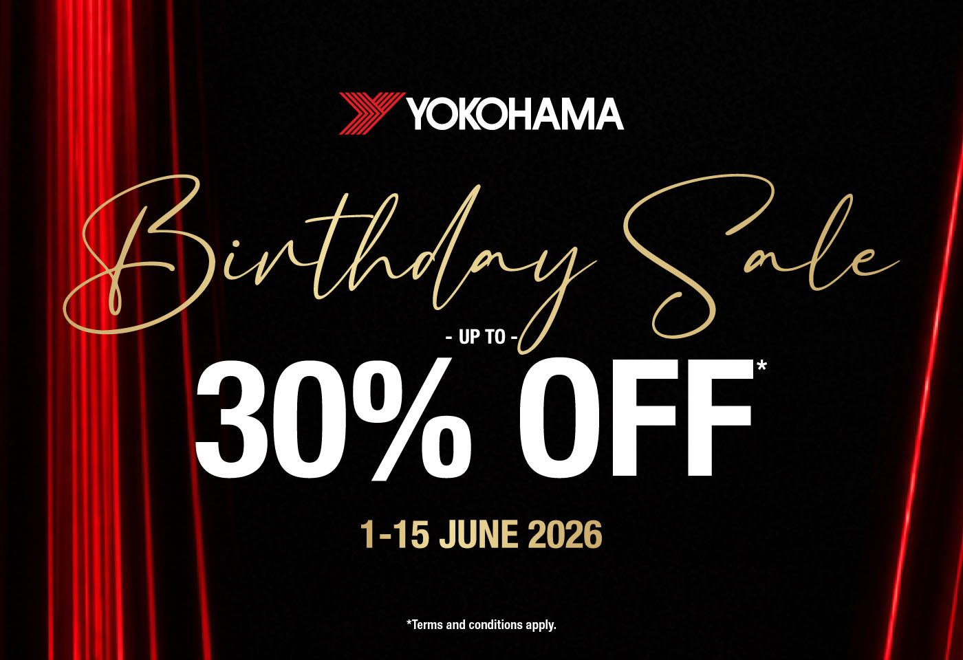 Up to 30 Percent Off Yokohama Tyres