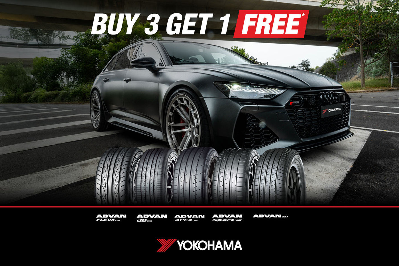 Yokohama ADVAN Buy 3 Get 1 Free Tyres