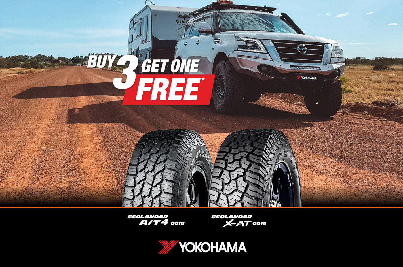 Yokohama 4x4 All Terrain Buy 3 Get 1 Free Tyres