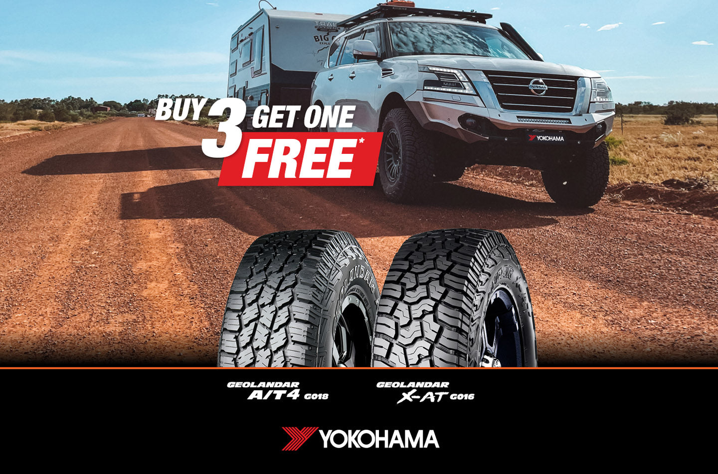 Yokohama 4x4 All Terrain Buy 3 Get 1 Free Tyres