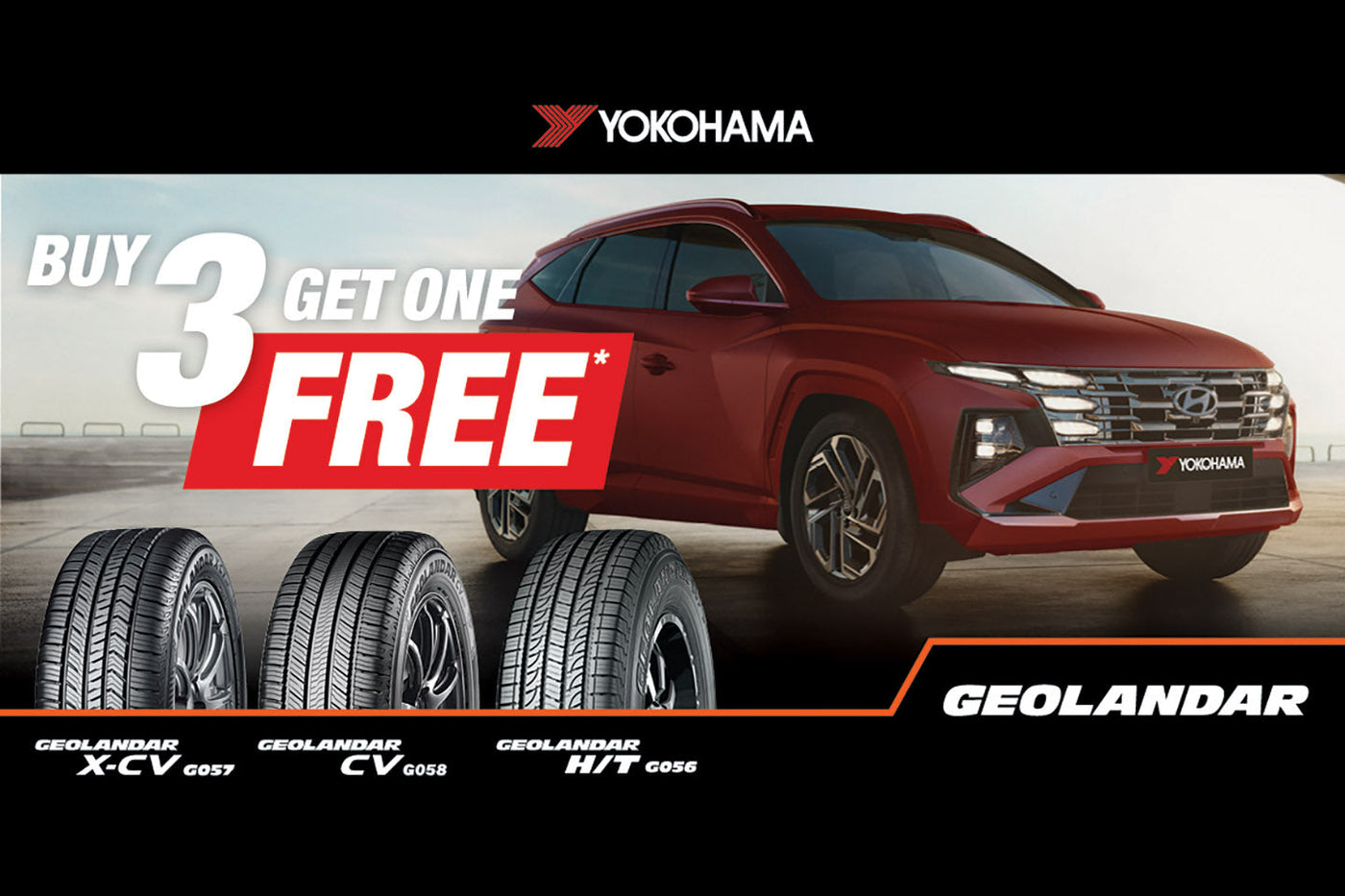 Yokohama SUV & Highway Terrain Buy 3 Get 1 Free Tyre Deals