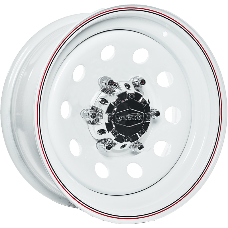 Dynamic Steel MINE SPEC White Powder Coated Wheel - 16