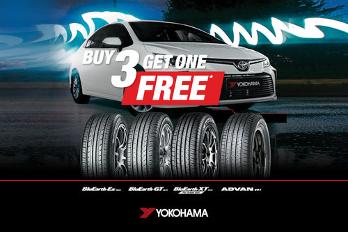 Yokohama SUV & Car Buy 3 Get 1 Free Tyres