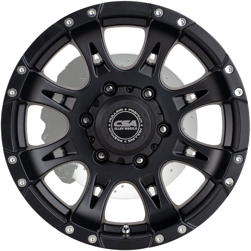 Csa Rims Caps CSA Raptor Large Cap Satin Black Wheel - 18